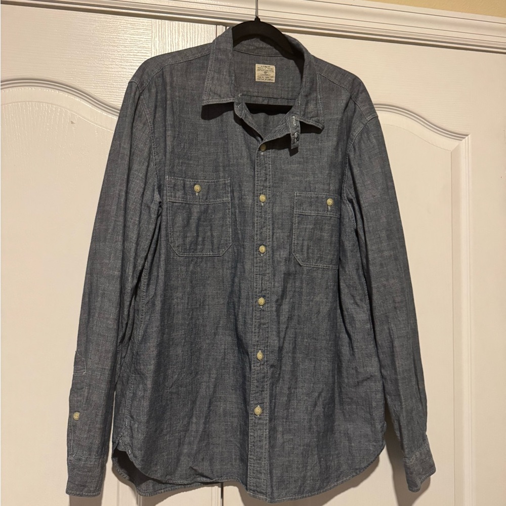 J. Crew Chambray Casual Button Down Shirt